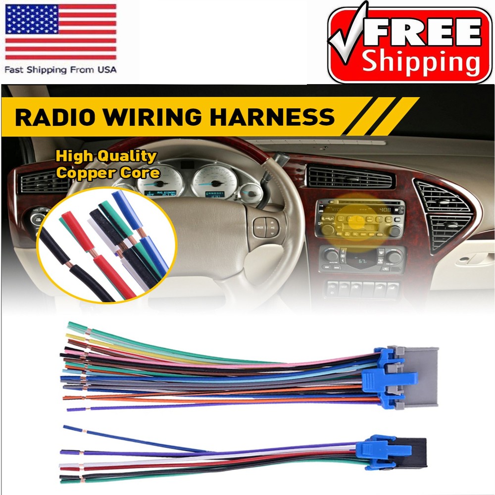 Car Radio Wiring Harness & Antenna Cable for Adapter Chevrolet Buick Cadillac