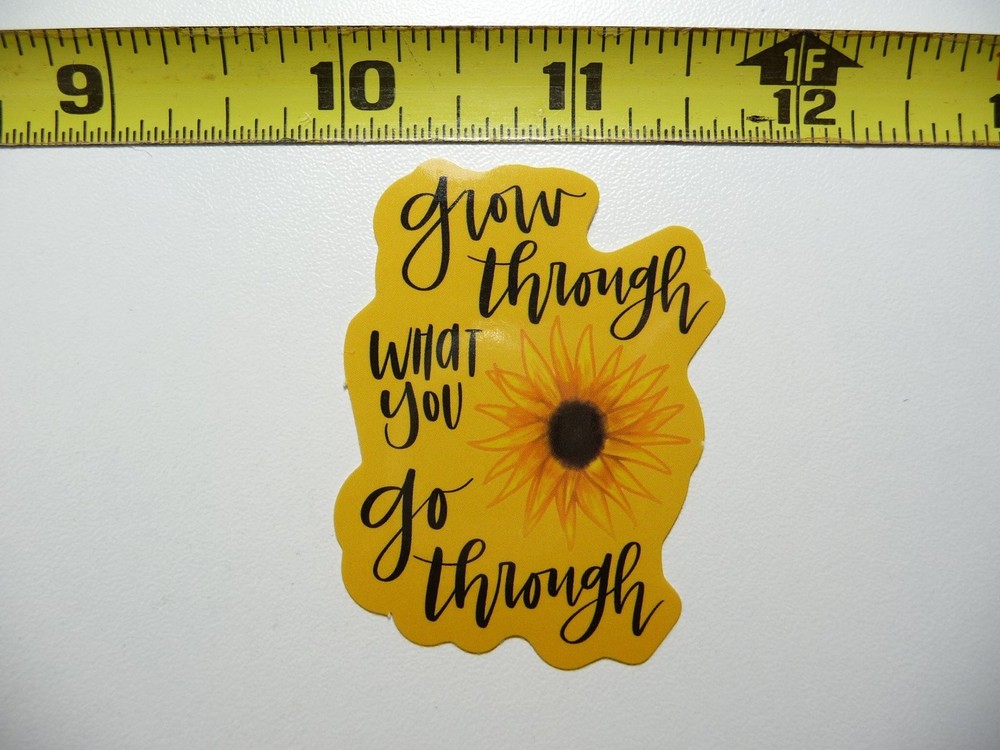 Grow Through What You Go Positive Motivational Decal Sticker