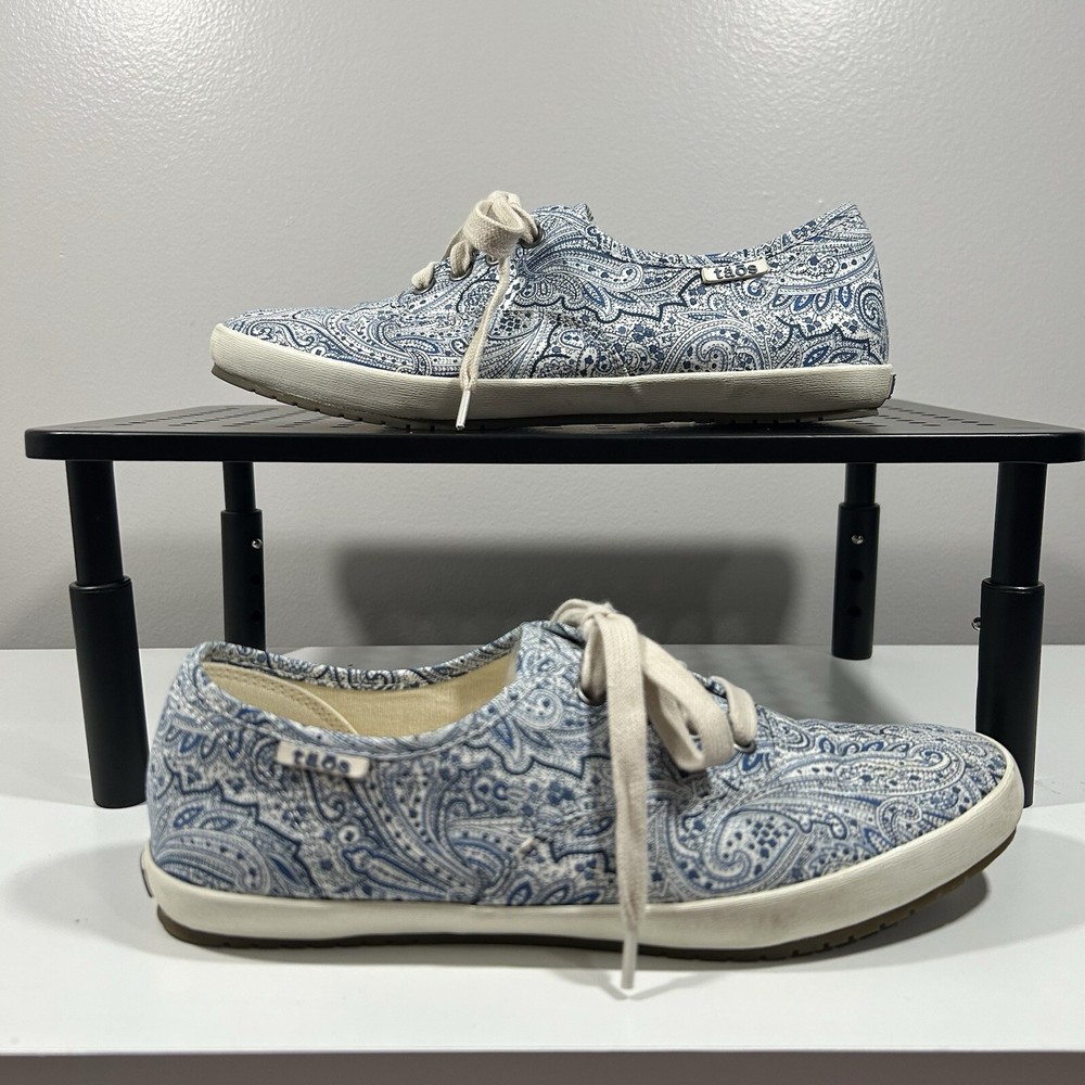 Taos Sneakers Women’s Size 9 Guest Star Blue Paisley Canvas Fashion Shoes