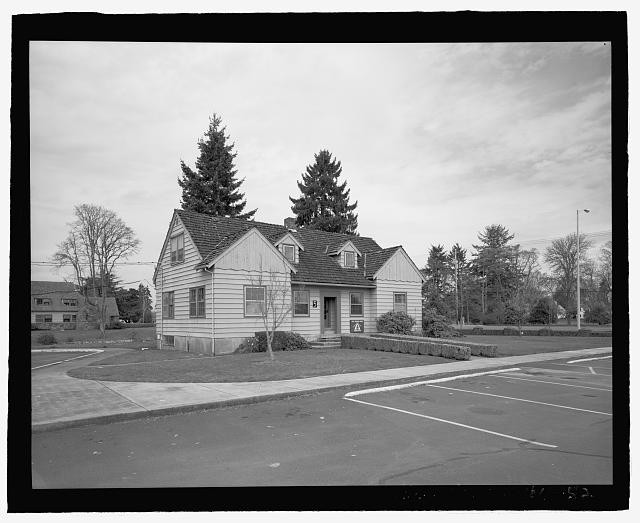PERSPECTIVE VIEW OF THE K.O.G. BUILDING, VIEW LOOKING NORTH. - Oregon State