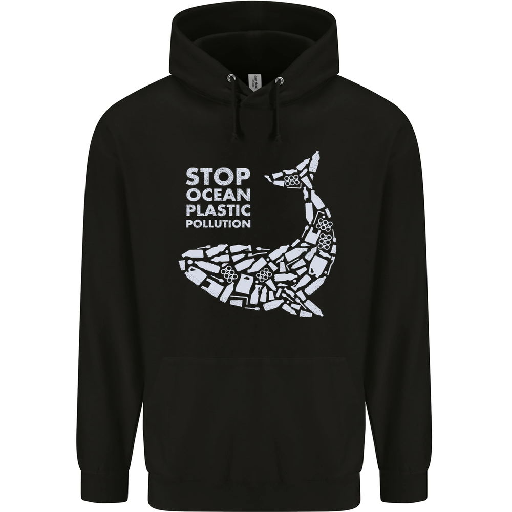 Stop Ocean Plastic Pollution Climate Change Mens 80% Cotton Hoodie