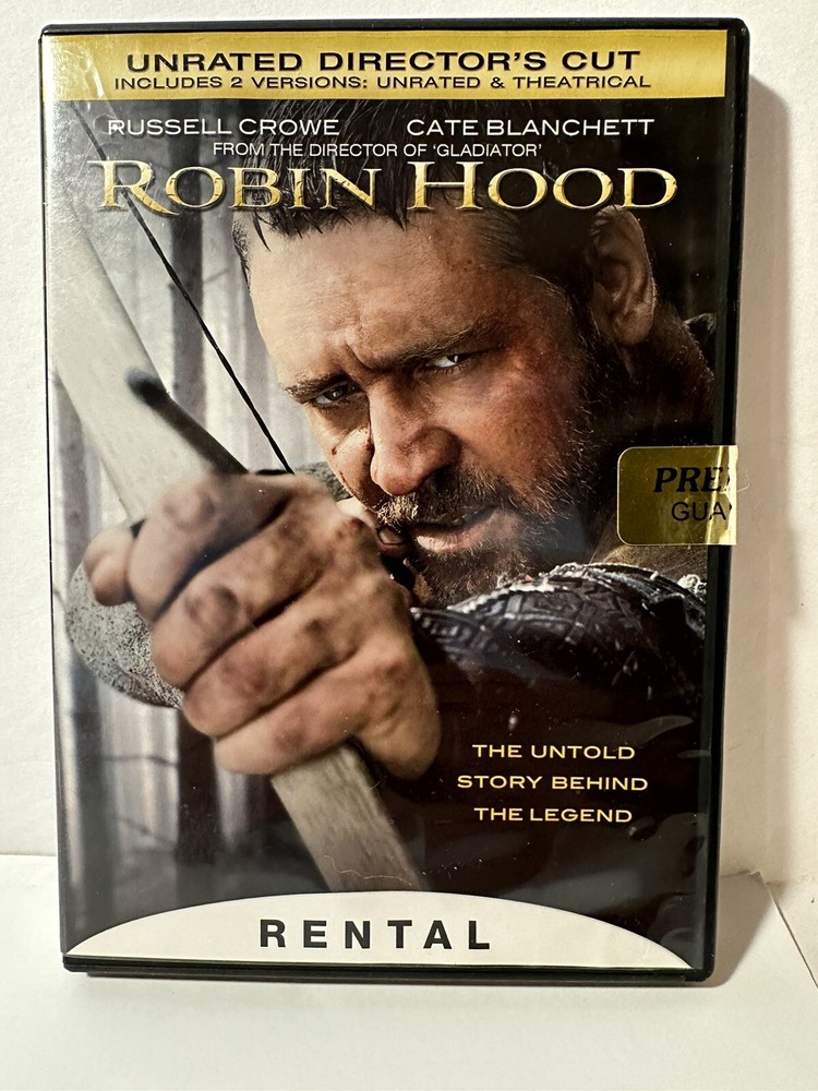 Robin Hood DVD Russell Crowe, Unrated Director’s Cut (Great Condition)