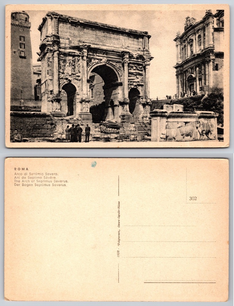 Roma Arco Di Settimio Severo Postcard