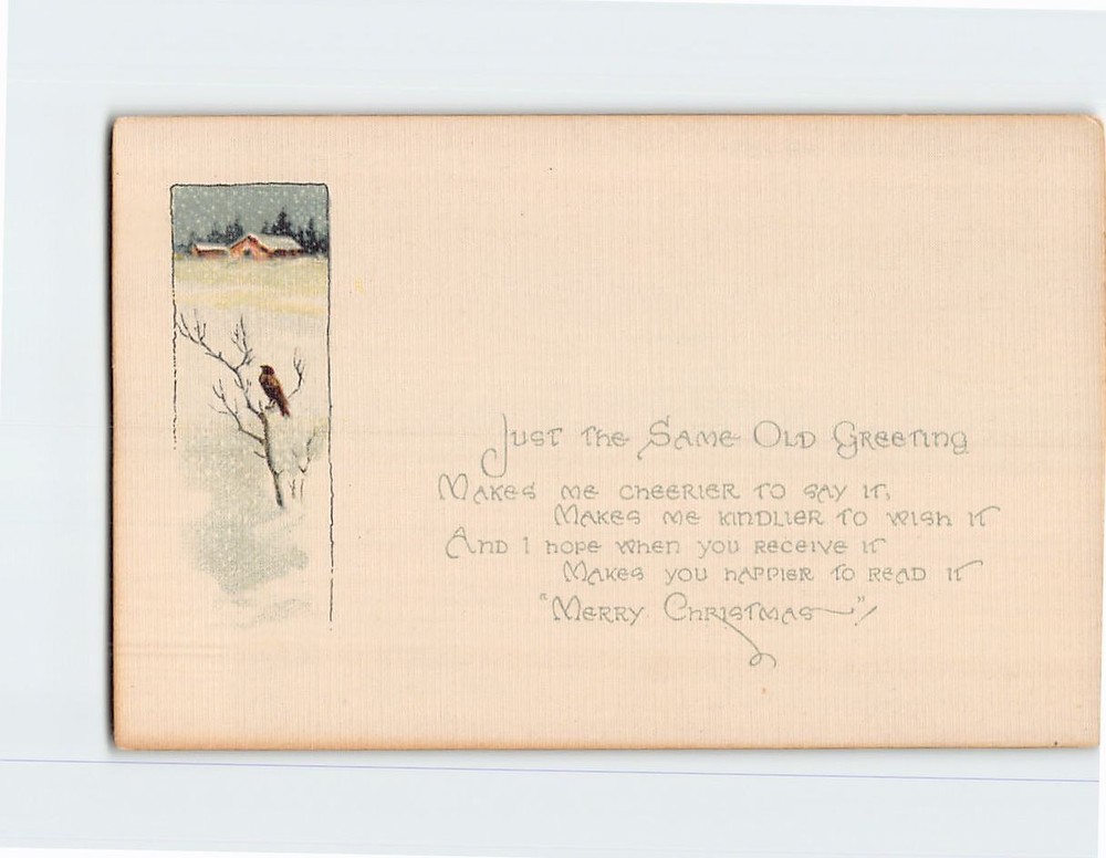 Postcard Winter Scene Art Print 
