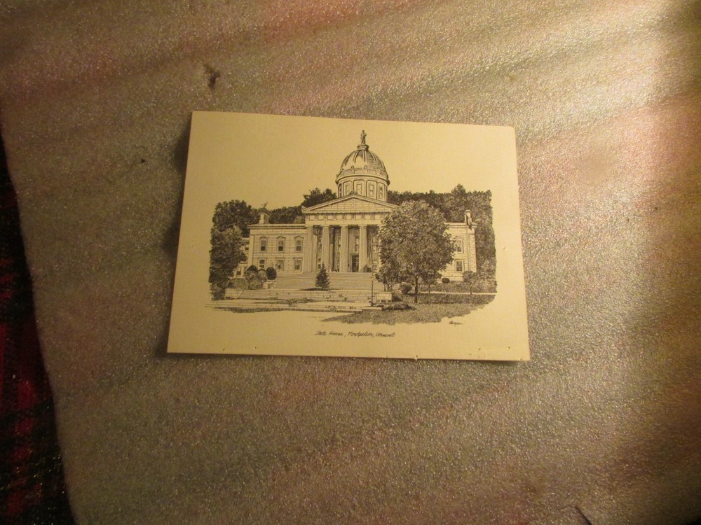 Etching Of State House, Montpelier, Vermont