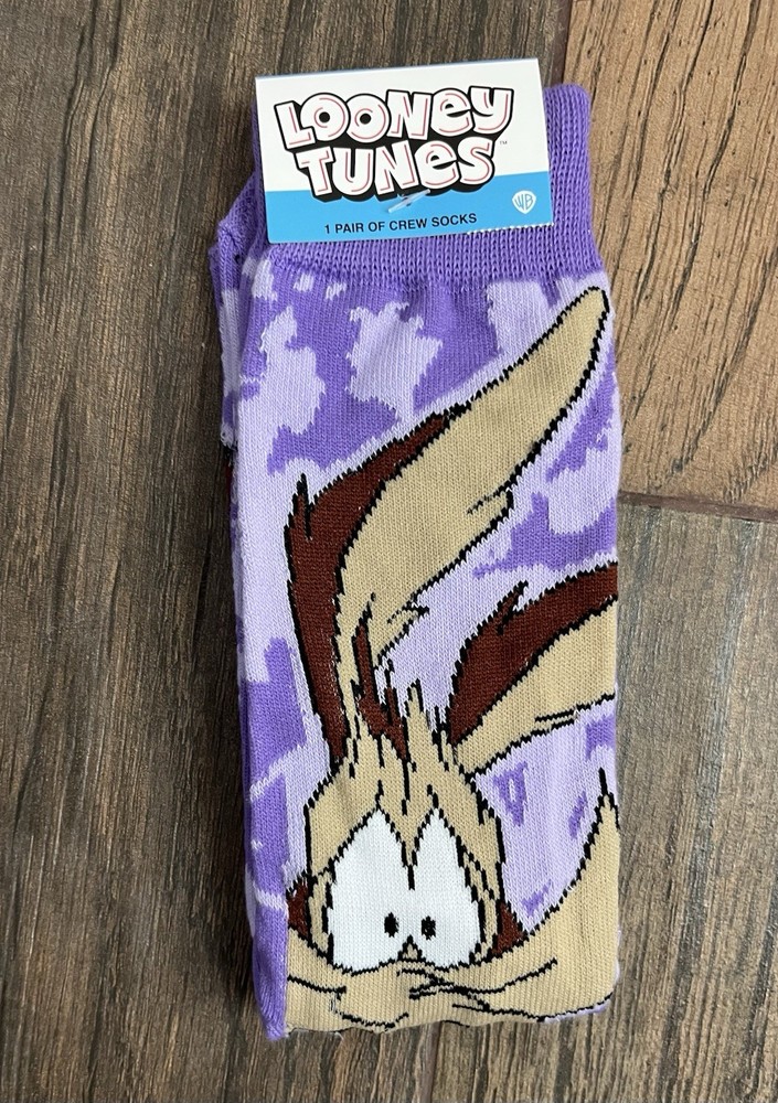 Looney Tunes Wiley E Coyote Novelty Socks for Men Women Kids Sizes 6-12