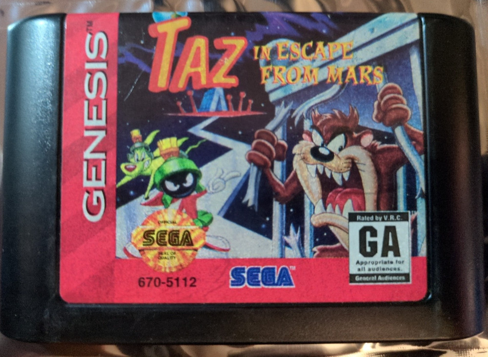 Taz in Escape From Mars - Genesis - Cartridge Only - Tested Working!