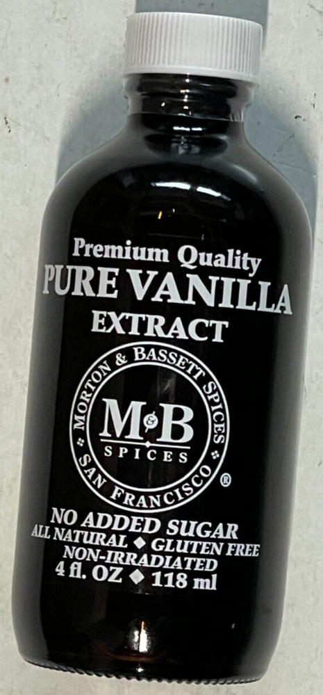 Morton & Bassett Premium Quality Pure Vanilla Extract No Added Sugar 4 FL OZ
