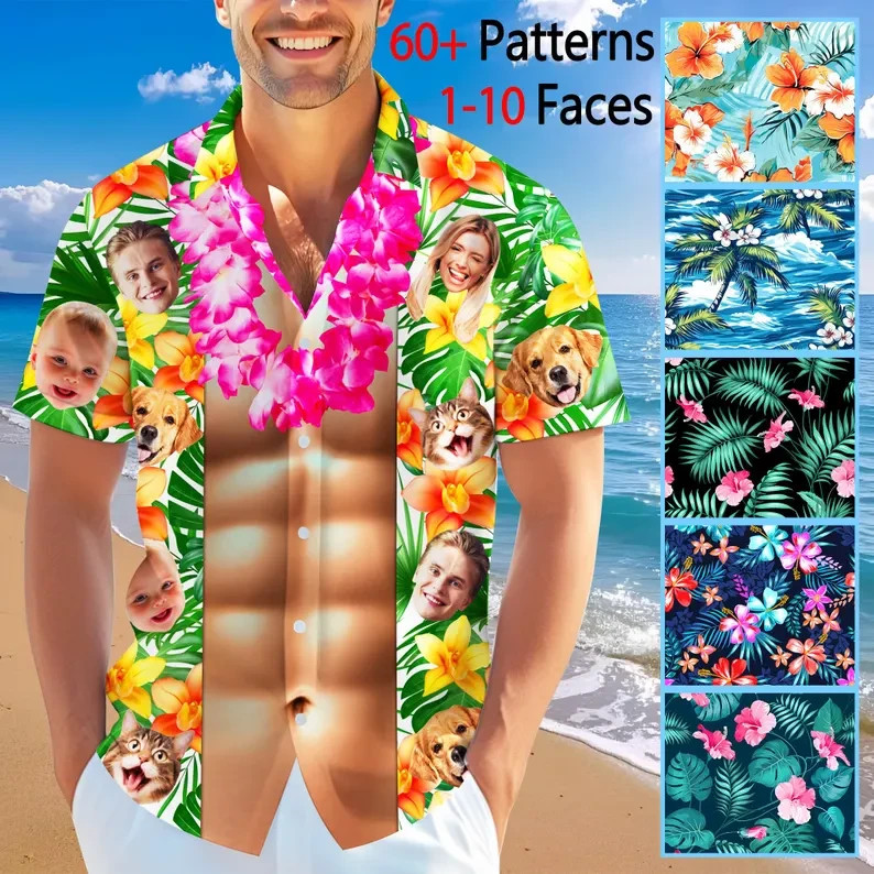Custom Funny Abs Hawaiian Shirt Beach Summer Vacation Party Aloha Gift