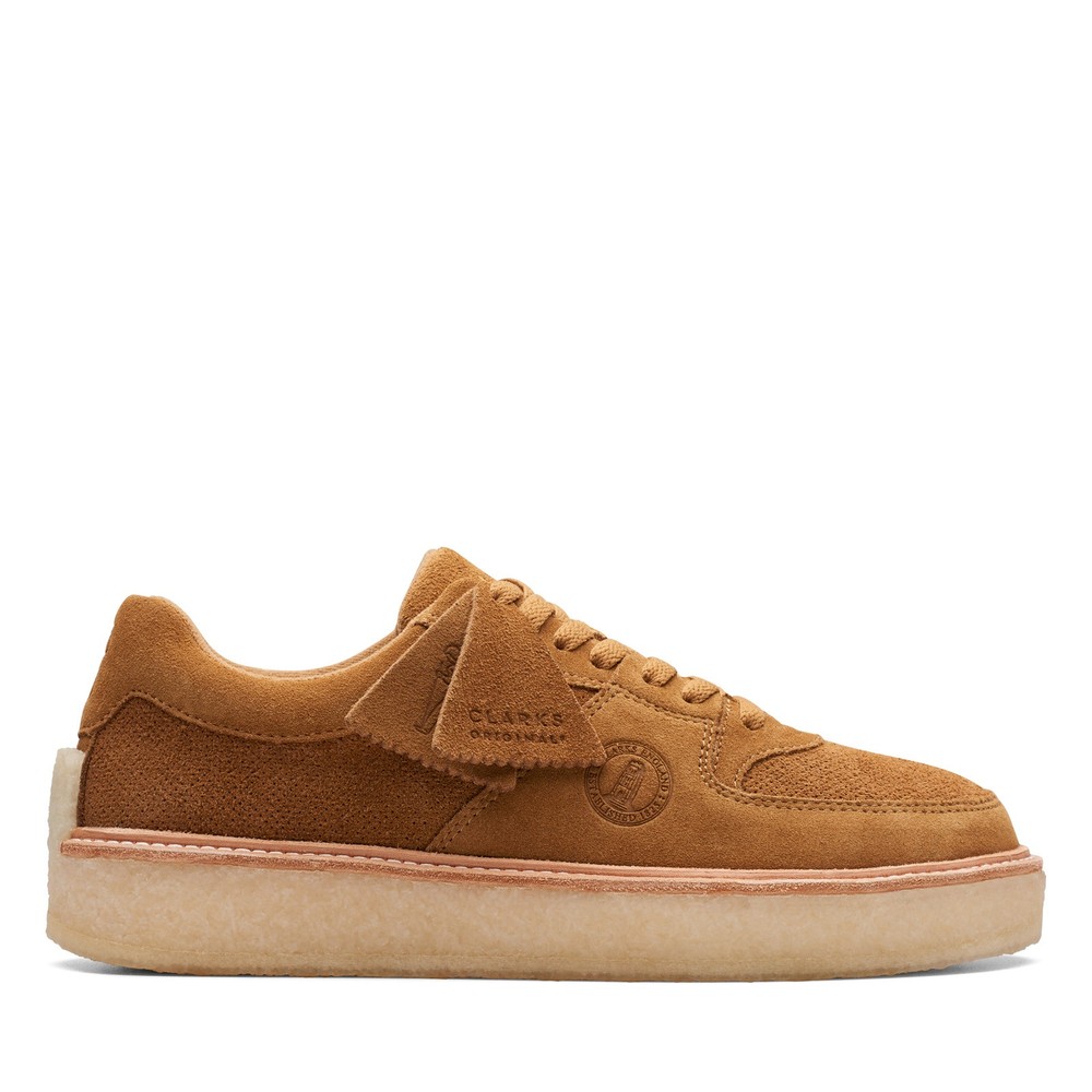 Clarks Sandford 26173373 Mens Brown Leather Lifestyle Sneakers Shoes