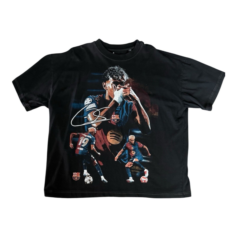Lamine Yamal Barcelona Graphic Tee Custom By Sergio Calabasas Size XL