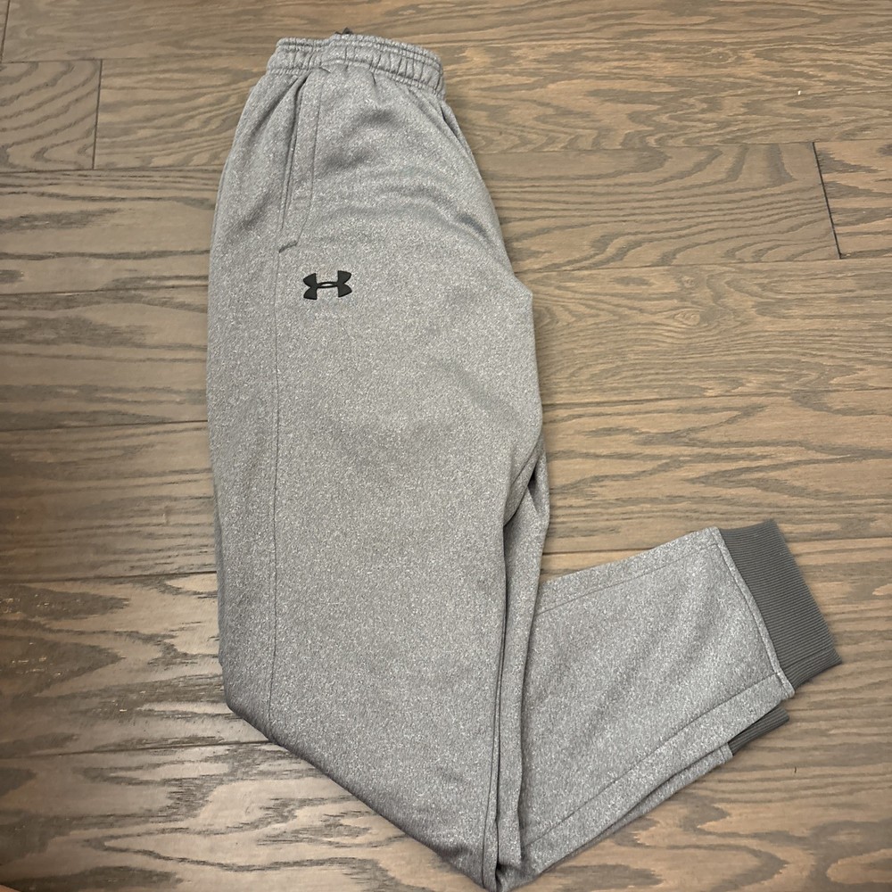 Under Armour Coldgear Jogger Pants Mens Gray Stretch Loose Medium EUC Basketball