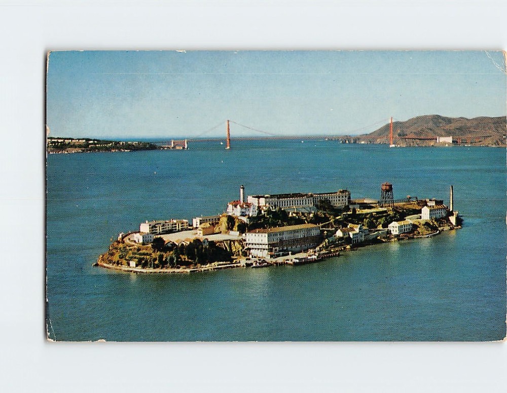 Postcard Alcatraz Island San Francisco Bay California USA
