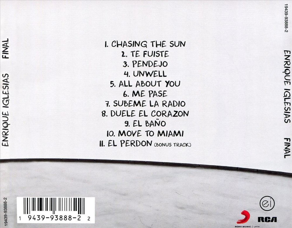 Enrique Iglesias Final, Vol. 1 New Cd