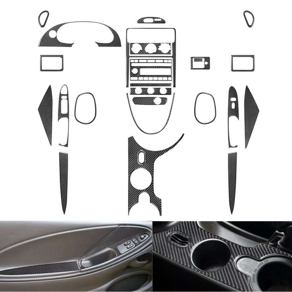 25pcs For Ford Mustang 2001-2004 Carbon Fiber Whole Car Interior Trim Set