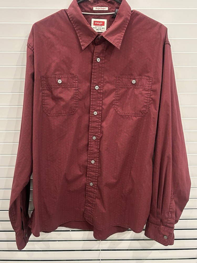 Wrangler Men’s XL Long Sleeve Button Up Shirt Western Cowboy Casual Plaid