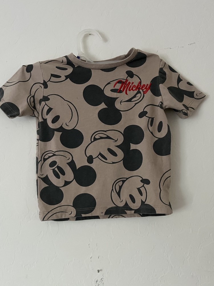 Disney Junior Mickey Mouse Baby T-Shirt 2T Brown Graphic Tee Short Slee