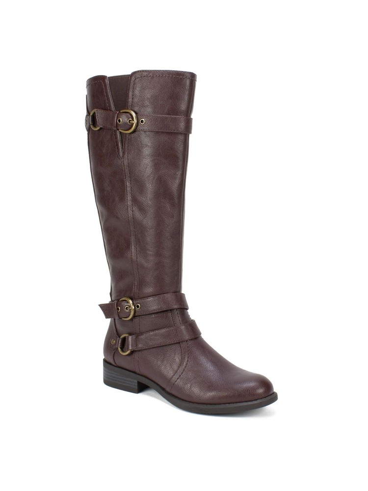 WHITE MOUNTAIN Womens Brown Flex Strap Loyal Boots Shoes 9.5 M WC