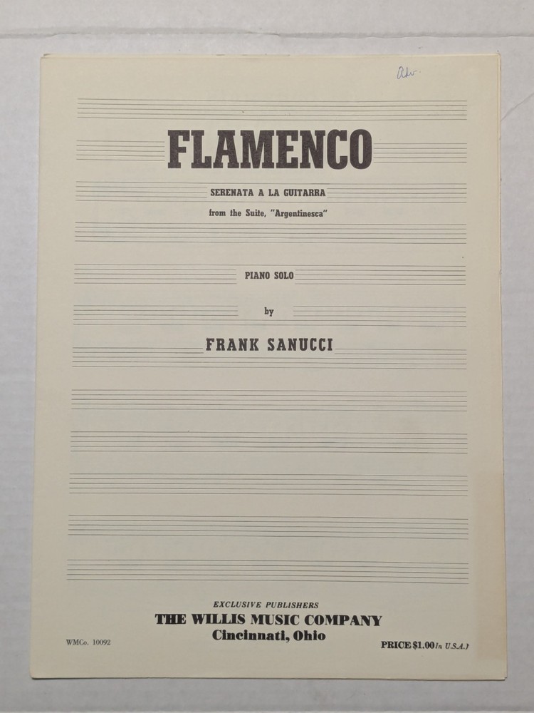 Piano Sheet Music - Flamenco by Frank Sanucci - Willis Music Company