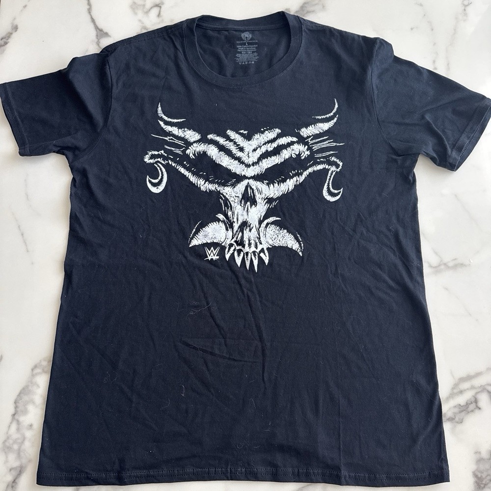 WWE Brock Lesnar T Shirt Mens Medium Black Beast Incarnate Skull Logo Wrestling