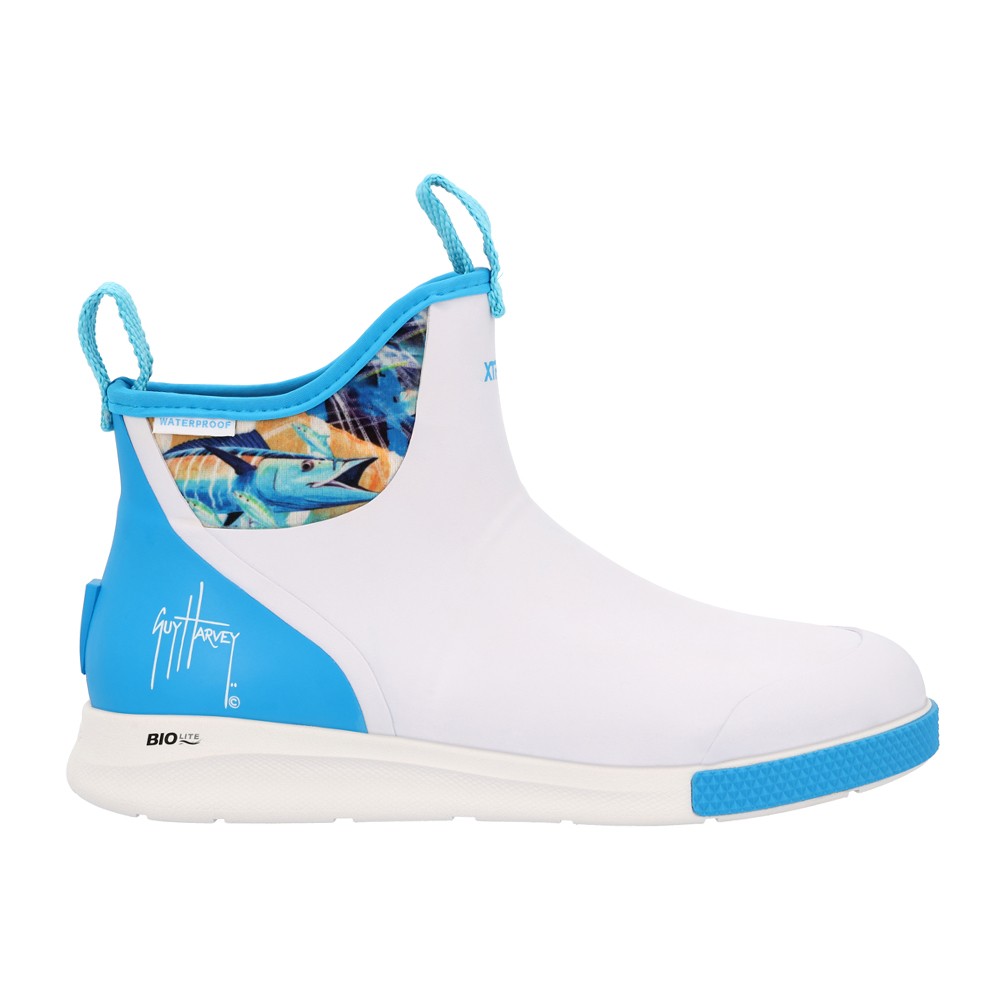 Xtratuf Adb Sport X Guy Harvey Graphic Pull On  Mens White Casual Boots XADSMGH1