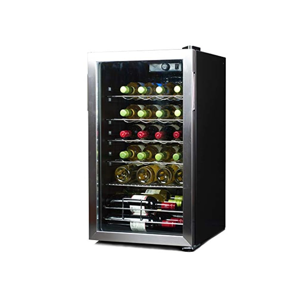 Dual-zone wine fridge with bottom storage for champagne bottles-image