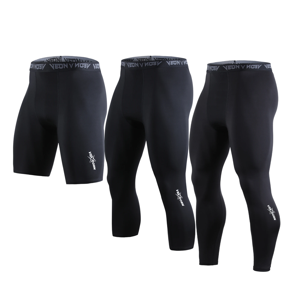 H Mens Compression Pants Running Trousers Sports Leggings Baselayer Workout Fitness