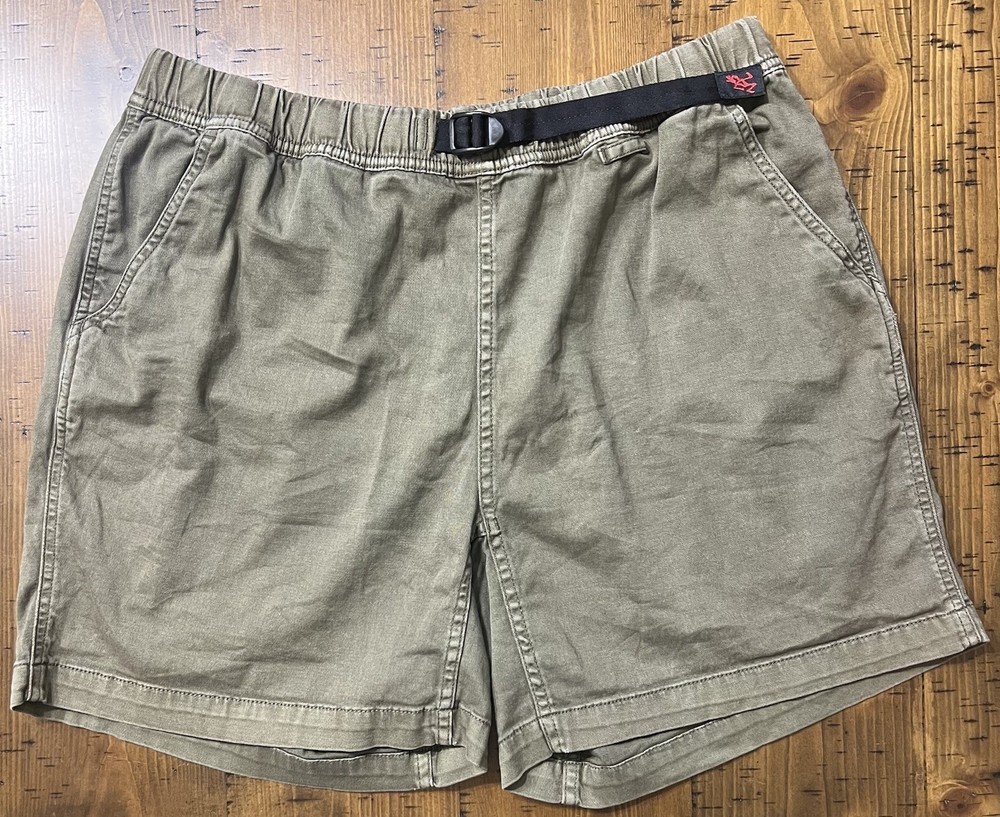 Gramicci Shorts Mens Large Green Belted Outdoors Hiking Climbing 90s Y2K