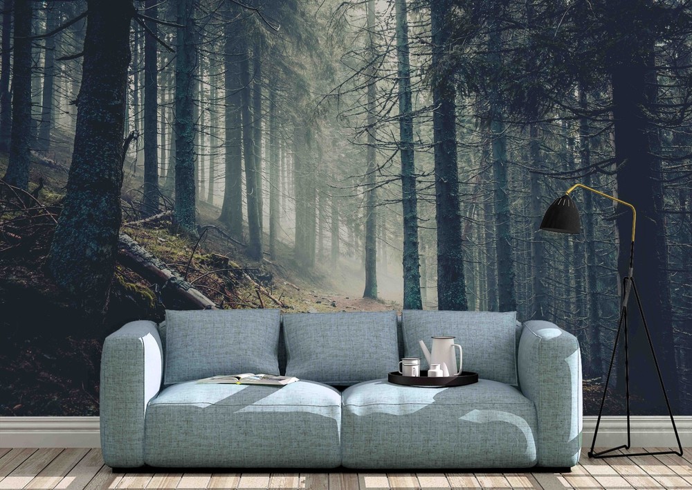 3D Pine Forest Path Landscape Wall Murals Wallpaper Murals Wall Sticker