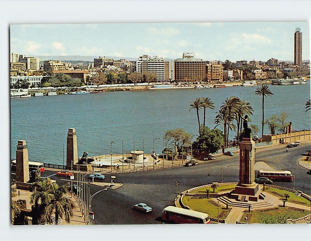 Postcard General View on the Nile Cairo Egypt