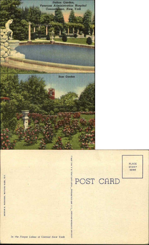 Italian Garden and Rose Garden VA Hospital Canandaigua New York  multi-view