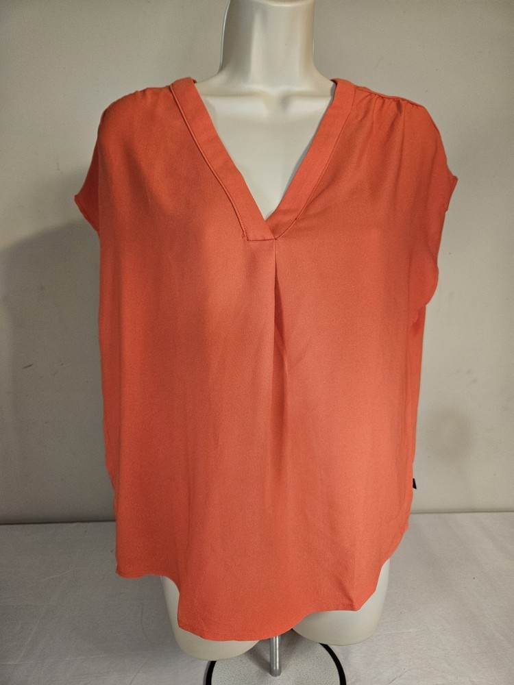 Banana Republic Women's V-Neck Front Pleat Relaxed Fit Blouse Top  Size Small
