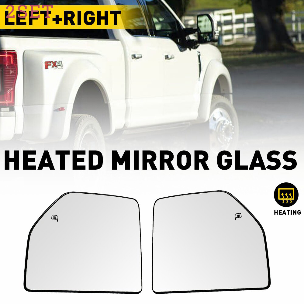 2set LH+RH Side Mirror Glass Heated For 2017-2021 Ford Super Duty F250 F350 F450
