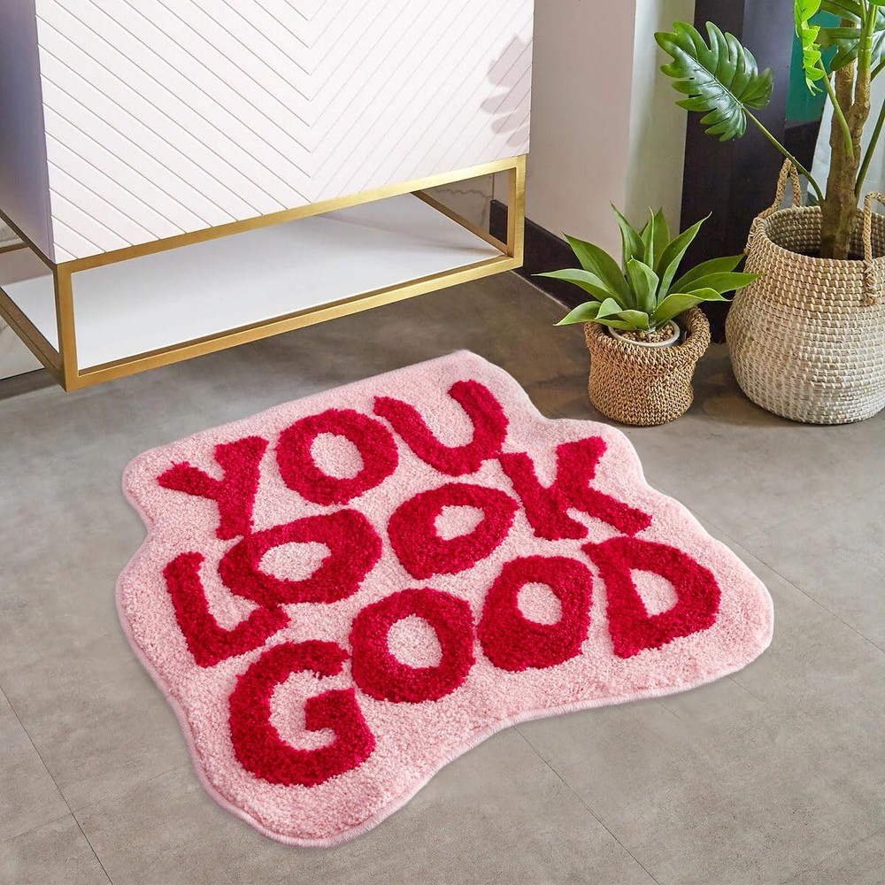 Funny Cute Non-Slip Microfiber Bath Mat for Bathroom Decor