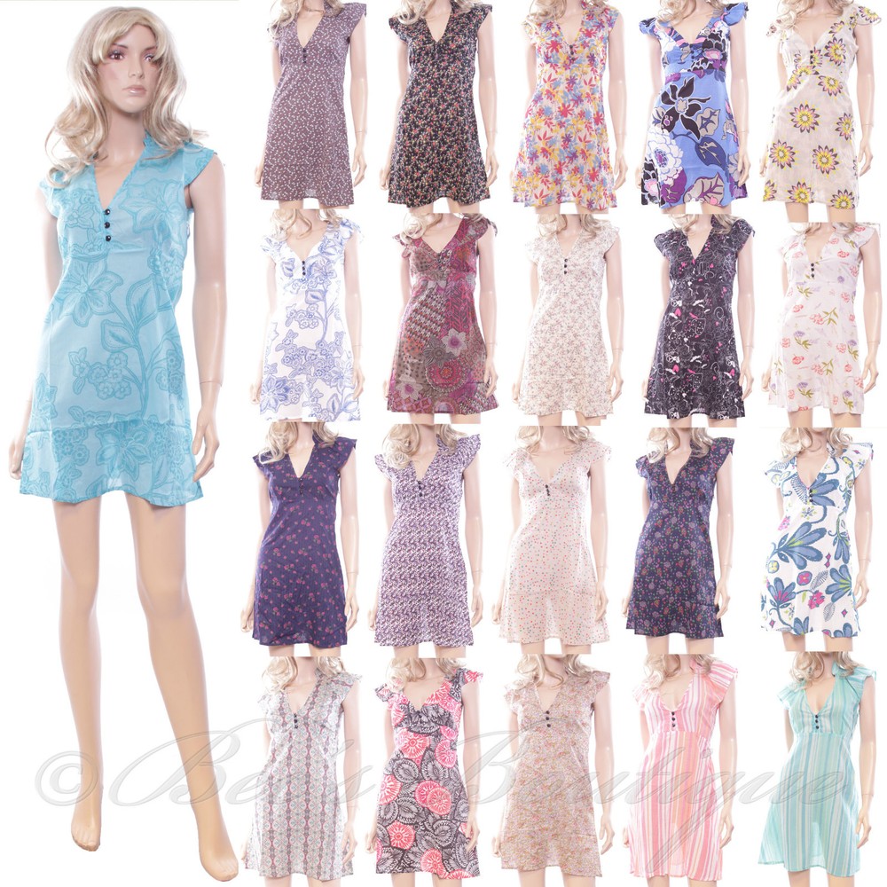 Floral Paisley Retro Cotton Sundress Size 8 Carbon Summer Tea Dress