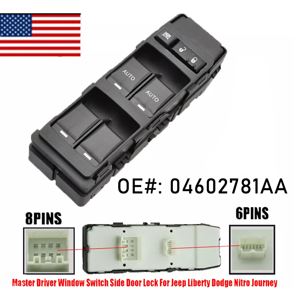 Power Window Switch for Dodge Jeep Grand Cherokee Chrysler 200 w/ Dual Auto Down