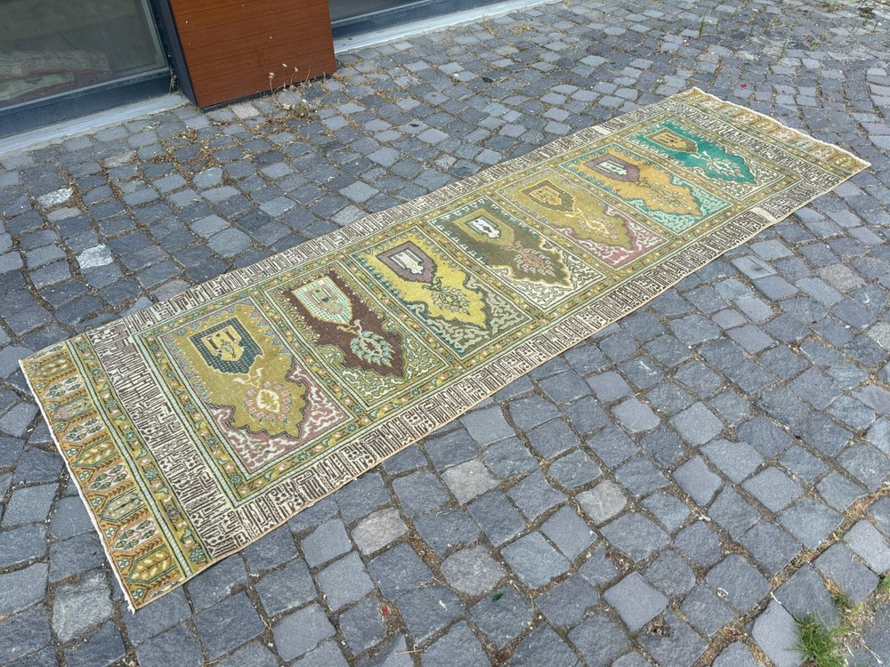 Turkish rug,Handmade rug,Vintage runner rug,Wool rug,Stair rug,Rug 2,8 x 9,3 ft