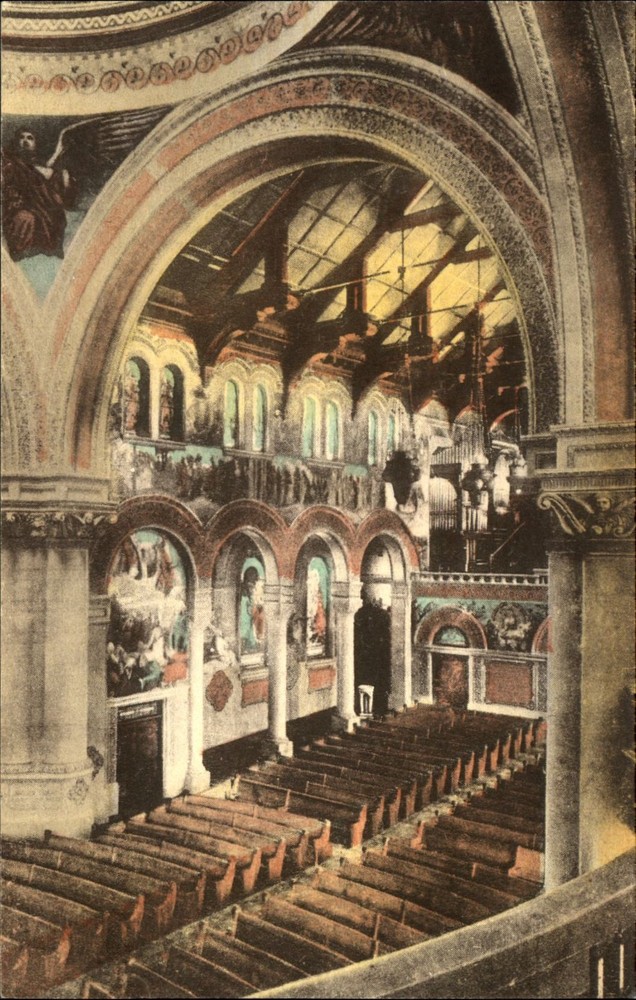 Memorial Church arch ~ Stanford University ~Palo Alto CA ~hand colored Albertype