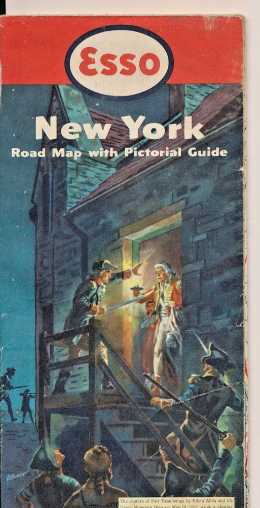 Vintage New York Road map