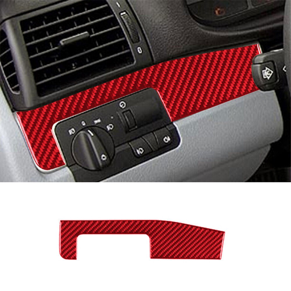 BMW 3 Series E46 Red Carbon Fiber Dashboard Cover Driver Side Trim