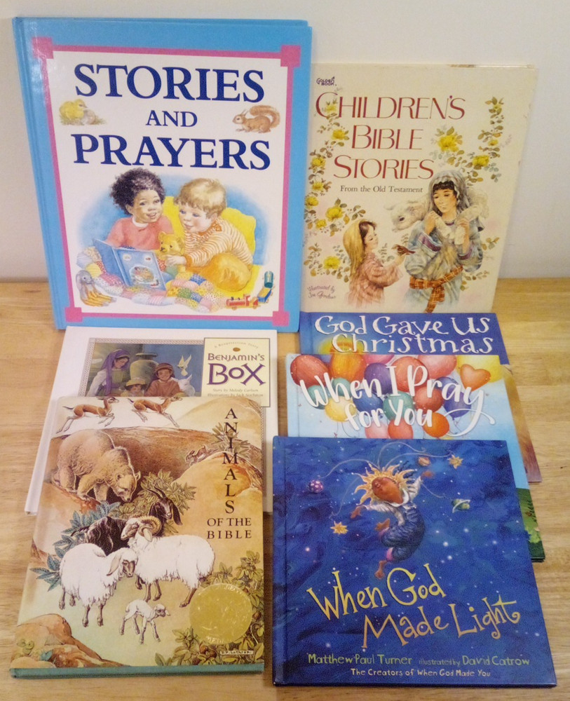 Lot of 7 Christian Bible Children's Books Animals Benjamin's Box HC