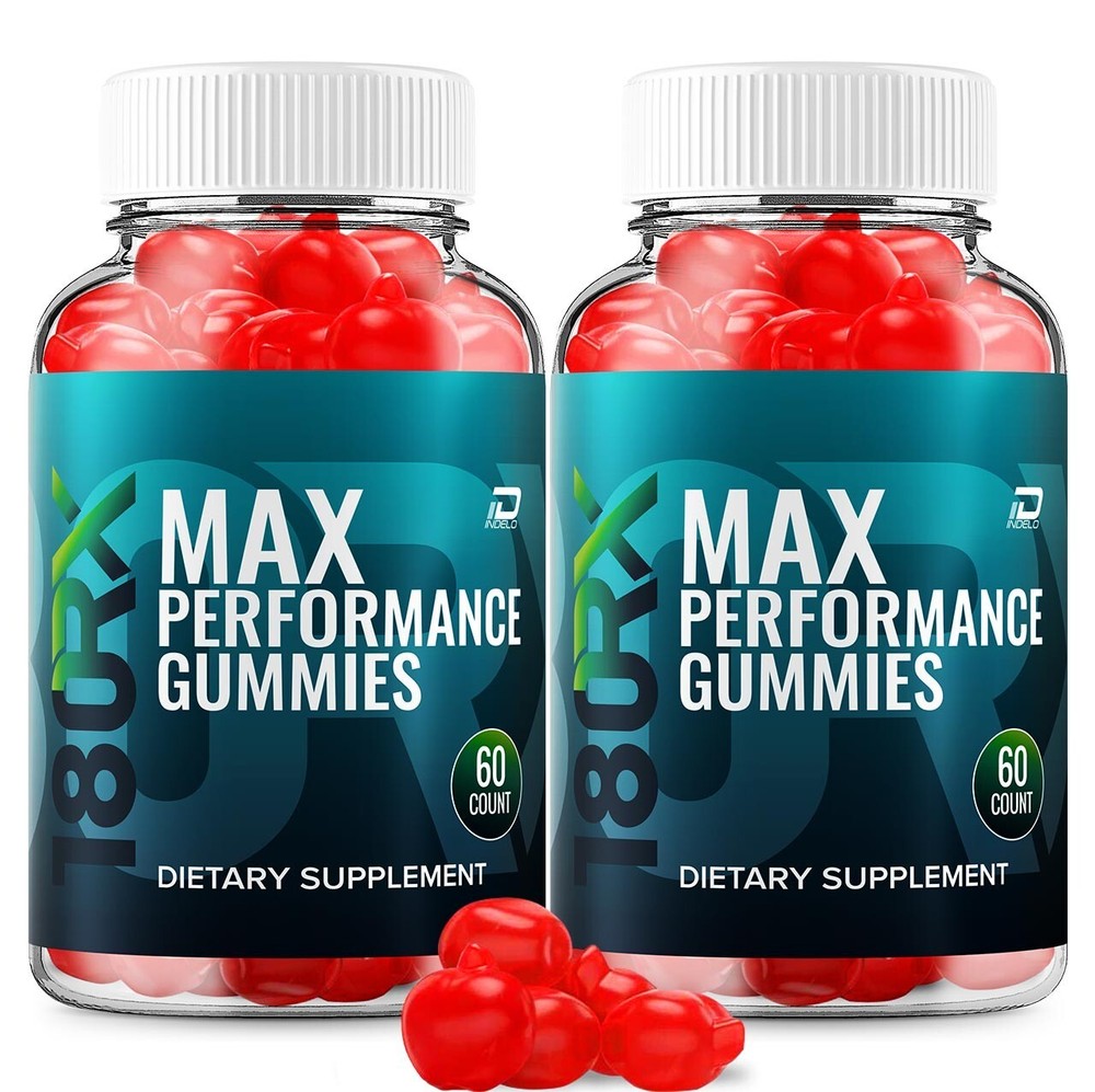 Boost Male Performance & Energy with 2-Pack 180RX Gummies for Men