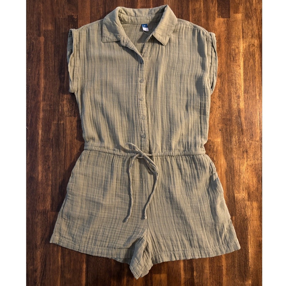 Old Navy Women’s XS Romper 100% Cotton Gauze Short Sleeve 3