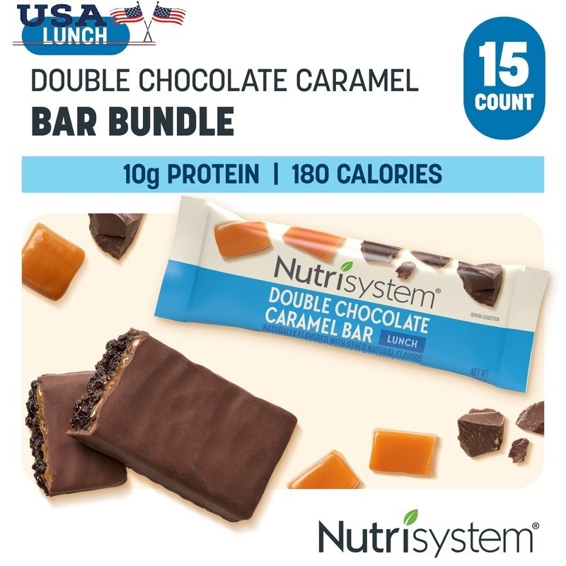 15 Chocolate Caramel Protein Bars Meal Replacement Snack Weight Loss Treats New