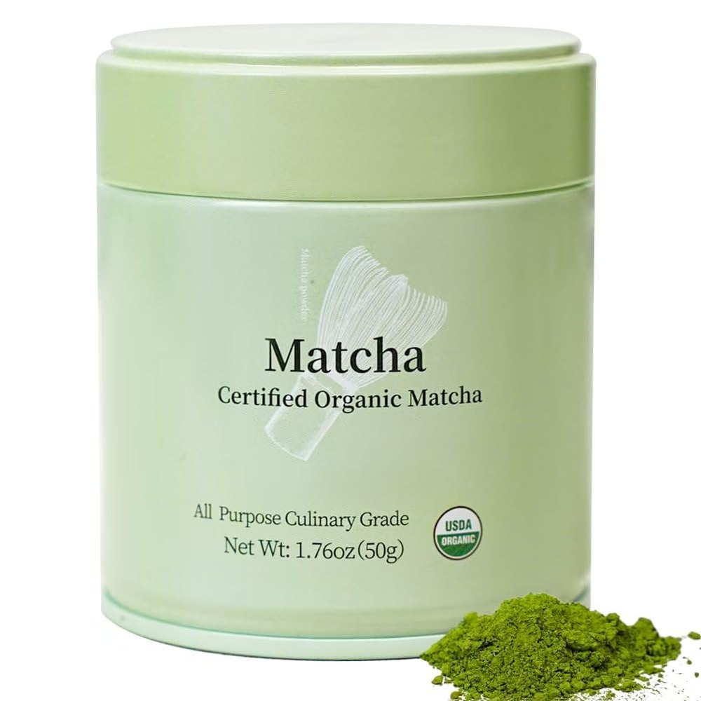 USDA Certified Organic Premium First Harvest Green Tea Powder with Rich Flavor 100% Pure