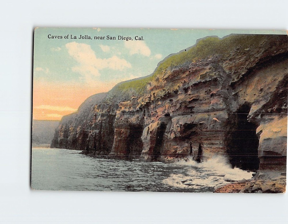 Postcard Caves of La Jolla Near San Diego California USA