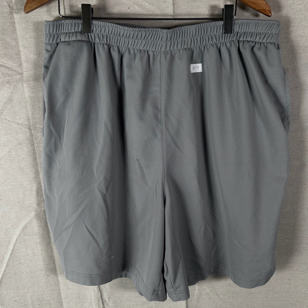 Starter Mens Athletic Shorts XL Grey Mesh Basketball Gym White Side Stripe