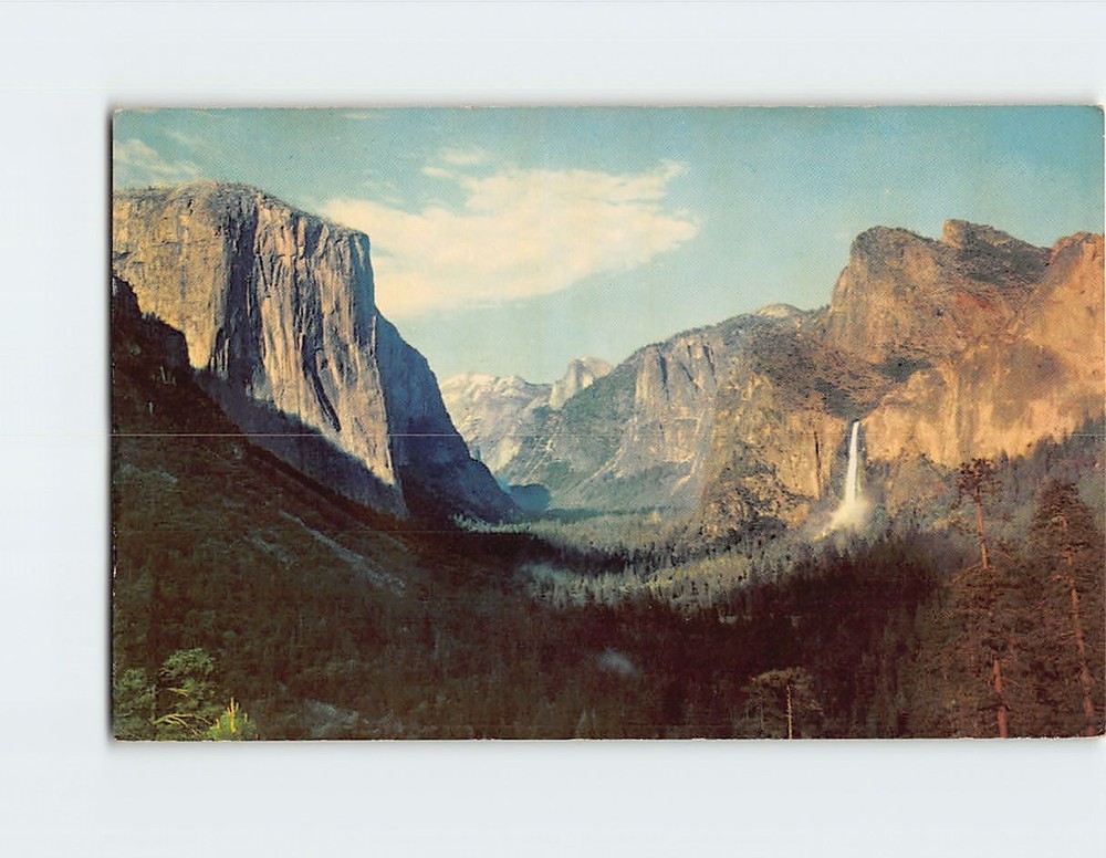 Postcard Valley View From Wawona Tunnel Yosemite National Park California USA