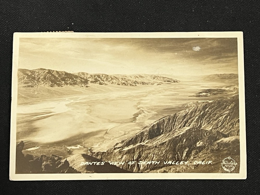 Dante’s View Death Valley CA RPPC 1944 Bakersfield Cancel
