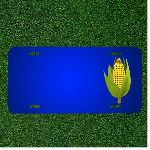 Custom Personalized Corn-Themed License Plate with Names for Food Enthusiasts
